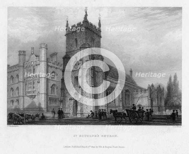 St Botolph's Church, Boston, Lincolnshire, 1842.Artist: John Le Keux