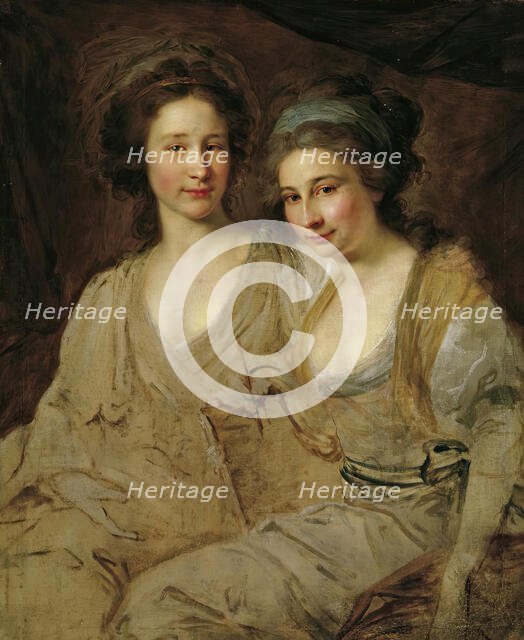 The Countesses Zoe Tomatis and Adelaide von Tomatis, 1788-1789. Creator: Johann Baptist Lampi I.