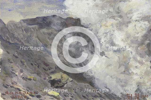 Asamajama, volcano in Japan, July 29, 1900. Creator: Fritz Hauck.