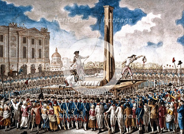 The Execution of Louis XVI in the Place de la Revolution on 21 January 1793, 1790s.