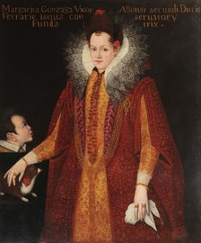 Portrait of Margherita Gonzaga (1564-1618), Duchess of Ferrara. Creator: Pourbus, Frans (II), (School)  .