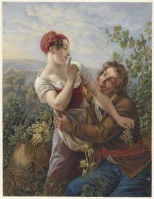 The amorous winegrower, 1829-1898. Creator: Jan Hendrik Neuman.
