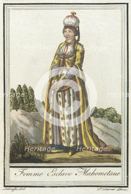 Costumes de Différents Pays, 'Femme Esclave Mahometane', c1797. Creators: Jacques Grasset de Saint-Sauveur, LF Labrousse.