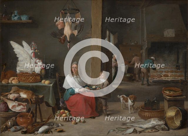 Kitchen Interior, 1644. Creator: David Teniers II.