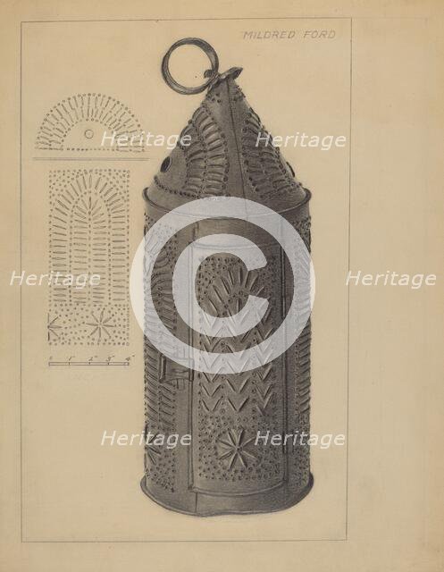 Lantern, c. 1936. Creator: Mildred Ford.