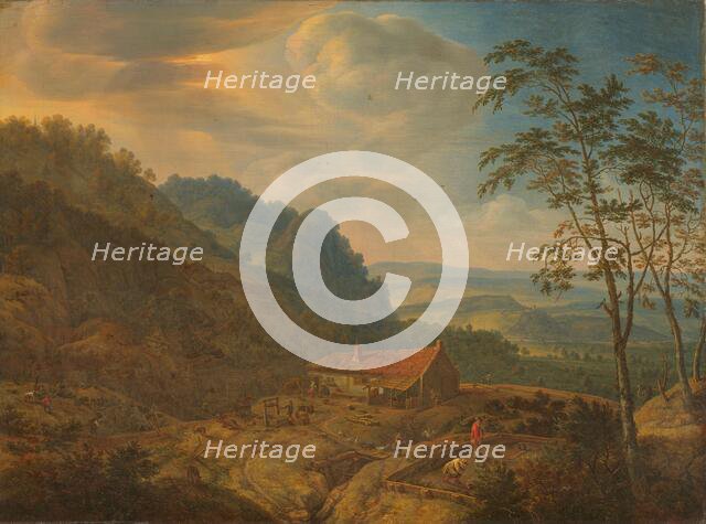 Mountainous Landscape with Farm, 1663. Creator: Herman Saftleven the Younger.