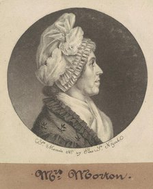 Maria Sophia Kemper Morton, 1798. Creator: Charles Balthazar Julien Févret de Saint-Mémin.