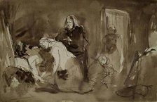 Historical Composition - Study for The Dying Contrabandista, c1850s. Creator: John Phillip.