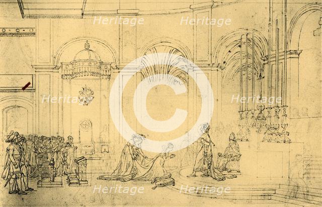 Sketch for 'The Coronation of Napoleon', c1807, (1921). Creator: Jacques-Louis David.