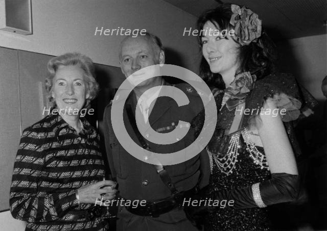 Dame Vera Lynn with Lord and Lady Montagu at Beaulieu party, mid 1970's. Creator: Unknown.