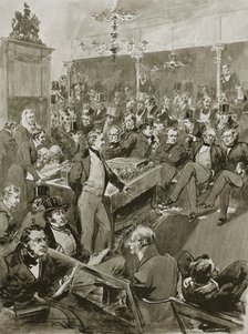 Scene in the House of Commons, London, 22 January 1846 (1901). Artist: Unknown