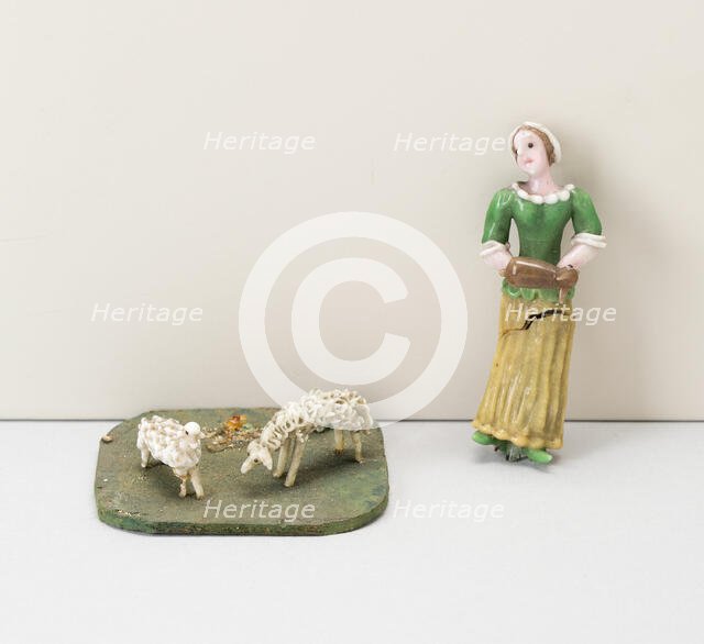 Shepherdess, France, 19th century. Creator: Verres de Nevers.