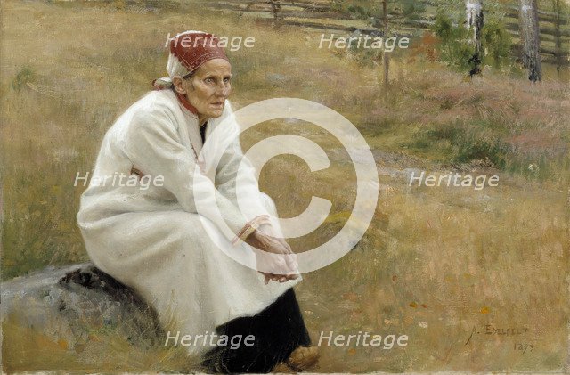 Larin Paraske, 1893. Artist: Edelfelt, Albert Gustaf Aristides (1854-1905)