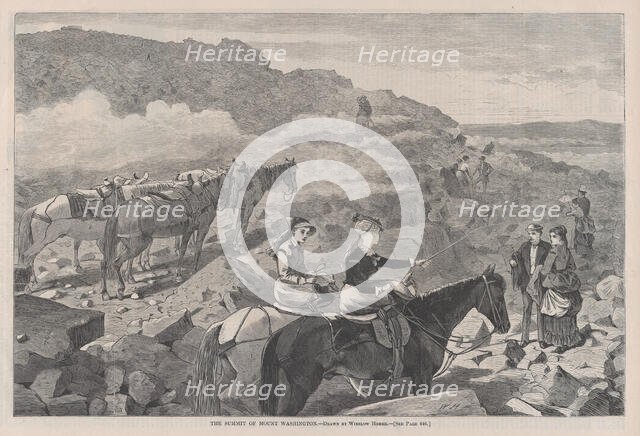 The Summit of Mount Washington (Harper's Weekly, Vol. VIII), July 10, 1869. Creator: Unknown.