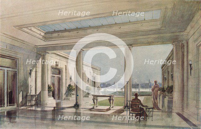 'A House in Grosvenor Road, Westminster (Thames Embankment). G. & A. Gilbert Scott, Architects', c19 Artist: Unknown.