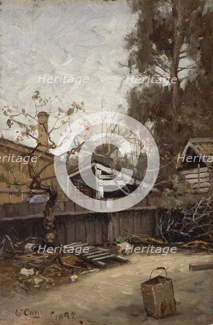 A California Back Yard, 1894. Creator: Charles Conner.