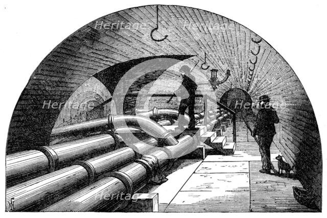 Holborn Valley Viaduct: section of subway, north side, at junction of Charterhouse-Street, 1871. Creator: Unknown.