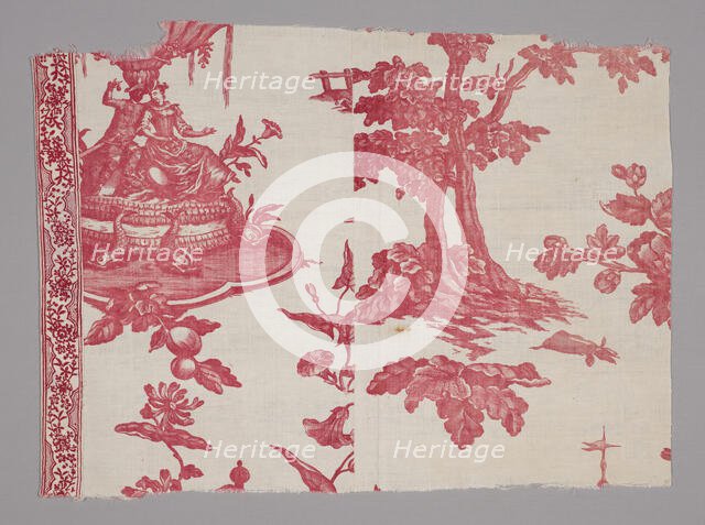 Curtain Fragment, England, late 18th century. Creator: Unknown.