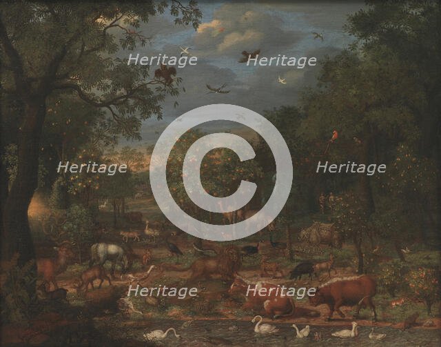 Paradise before the Fall of Man, 1690-1695. Creator: Franz Rosel von Rosenhof.