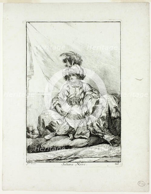 Sultane Noire, plate 28 from Caravanne du Sultan à la Mecque, 1748. Creator: Joseph-Marie Vien the Elder.