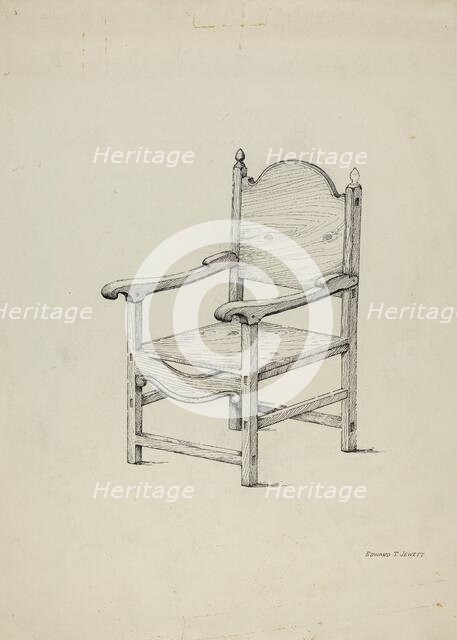 Chair (Scale Drawing), 1936. Creator: Edward Jewett.