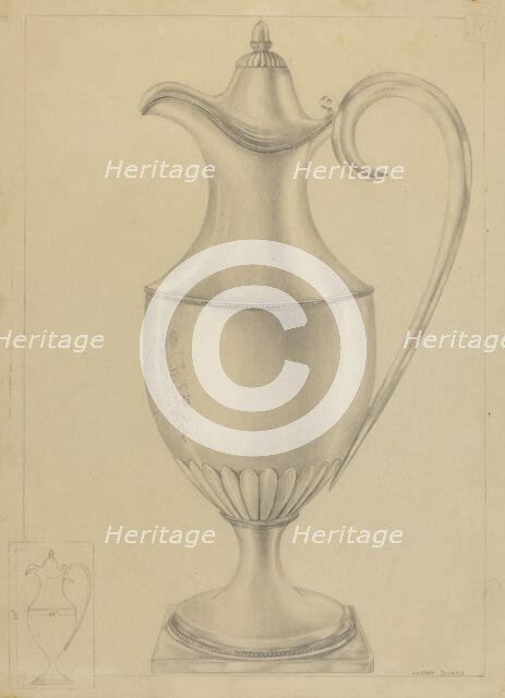 Silver Pitcher, 1935/1942. Creator: Hester Duany.