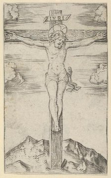 Christ on the cross, from the series 'Piccoli Santi' (Small Saints), ca. 1500-1527. Creator: Marcantonio Raimondi.