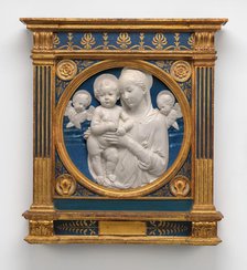 Madonna and Child with Cherubim, c. 1485. Creator: Andrea della Robbia.