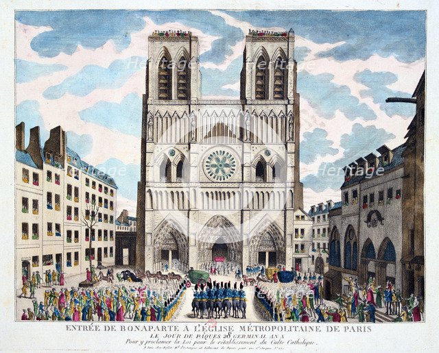 'Catholic worship returned to the French people by 1st Consul Bonaparte', 19th century. Artist: Unknown