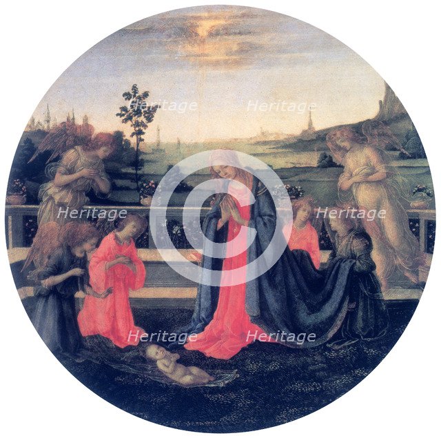 'The Adoration', c1480s. Artist: Filippino Lippi
