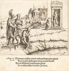 Naaman is Cured of Leprosy, 1547. Creator: Augustin Hirschvogel.