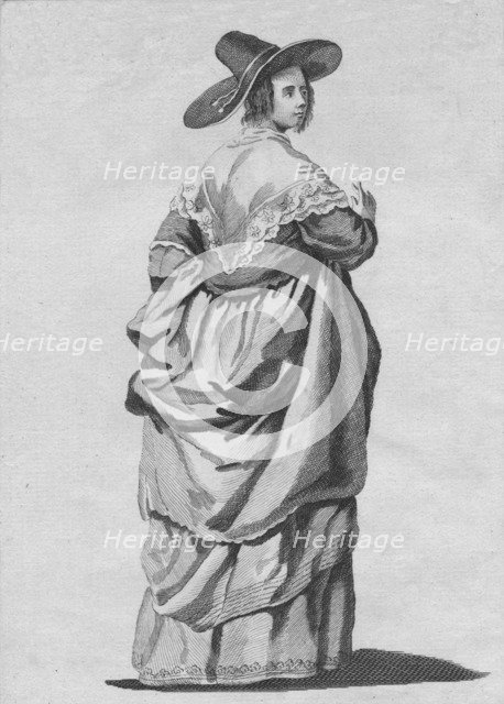 'Habit of a Merchant's Wife of London in 1640', 1776. Artist: Unknown.