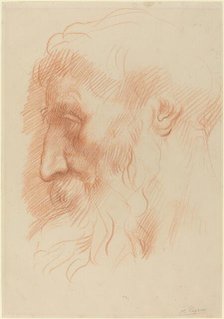 Study of a Man's Head [recto]. Creator: Alphonse Legros.