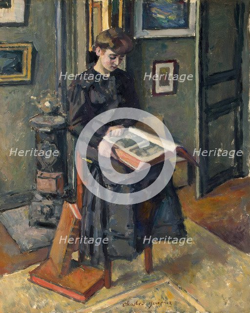 Young Girl with a Book', c1906. Creator: Guérin, Charles François Prosper (1875-1939).