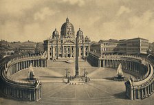 'Roma - Basilica and Square of S. Peter. Vatican Palace', 1910. Artist: Unknown.