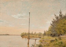 View from Dosseringen near the Sortedam Lake Looking Towards Norrebro. Study, 1836-1840. Creator: Christen Købke.