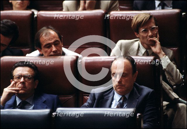 Manuel Fraga Iribarne, Miguel Herrero y Rodríguez de Miñón, Jorge Verstrynge Rojas and Rodrigo de…