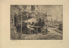 The Farewell Breakfast at Asnières, 1861. Creator: Charles Francois Daubigny.