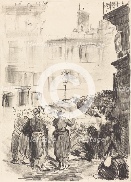 The Barricade (La barricade), 1871. Creator: Edouard Manet.