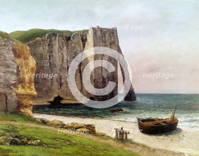 The Cliff at Etrétat, 1869.