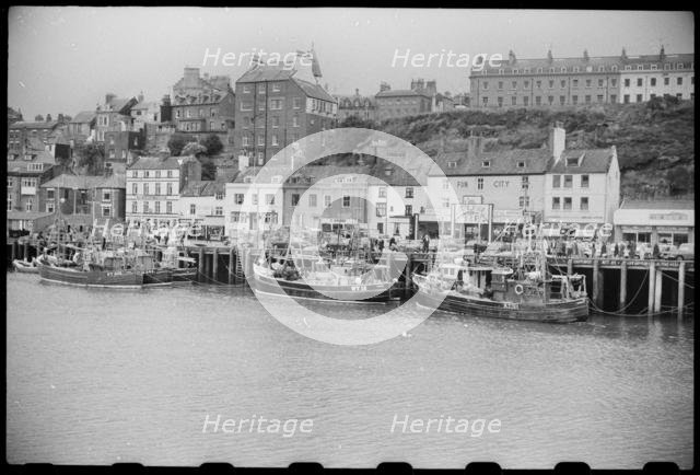 Whitby harbour, North Yorkshire, c1955-c1980. Creator: Ursula Clark.