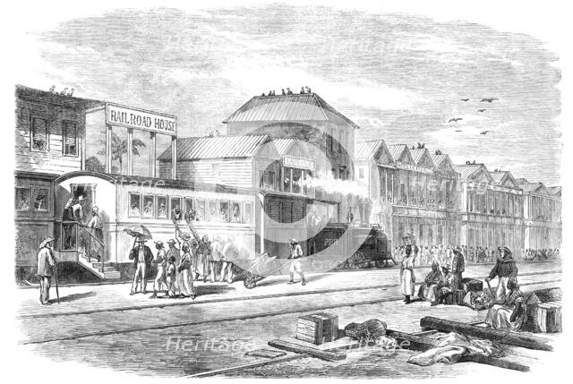 Aspinwall, Central America: the train starting for Panama, 1865. Creator: Unknown.