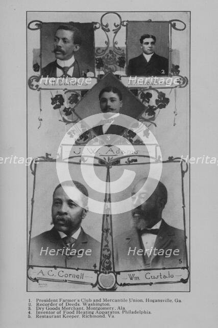 J.H. Darden ; H.P. Cheatham ; J.W. Adams ; A.C. Cornell ; Wm. Custalo., 1902. Creator: Unknown.