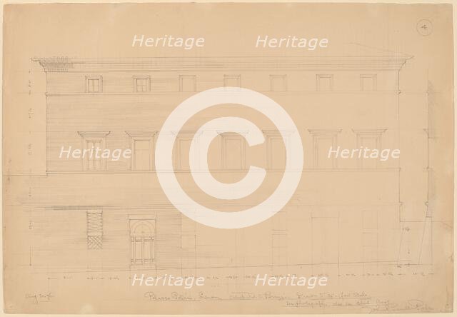 Palazzo Pollini, Siena, Attributed to Peruzzi, 1896. Creator: John Russell Pope.