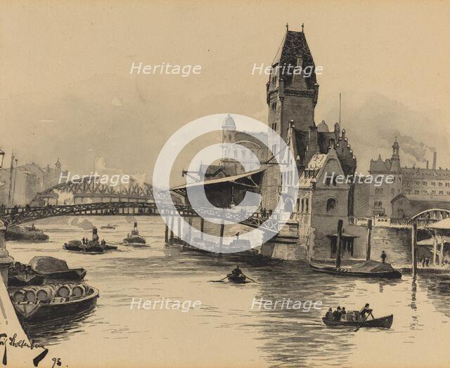 Zollkanal, 1893. Creator: Fritz Stoltenberg.