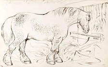 A Horse Eating Hay, 1825-1839. Creator: James Howe.