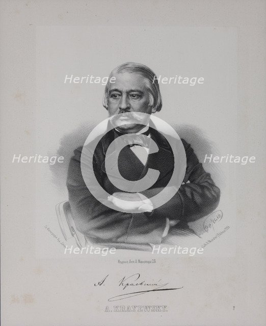 Portrait of the Publisher Andrey Alexandrovich Krayevsky (1810-1889), 1860s.