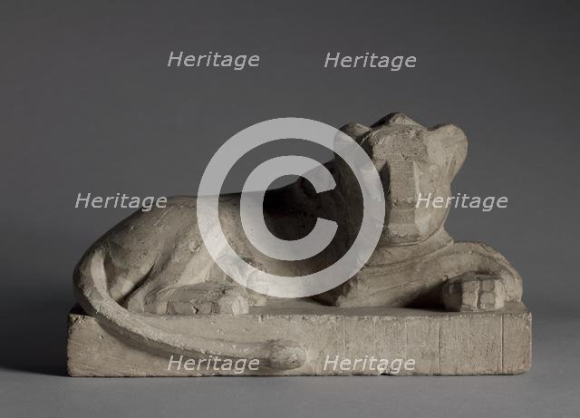 Statuette of a Lion, 380-246 BC. Creator: Unknown.