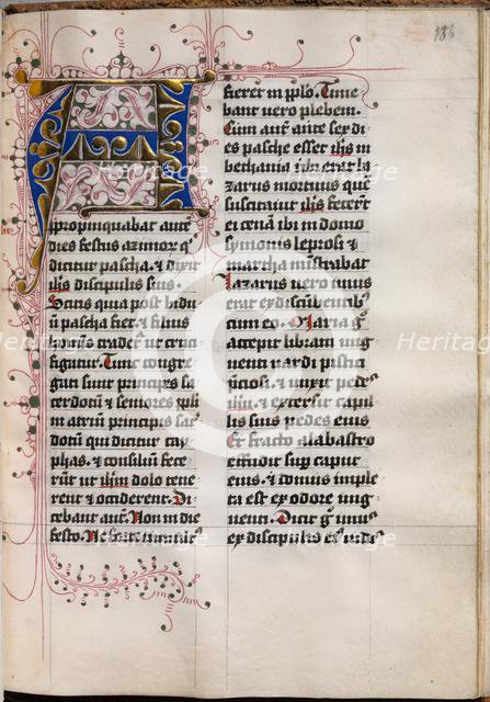 Gospel Book with Evangelist Portraits: Decorated Initial, c. 1480. Creator: Hausbuch Master (German).