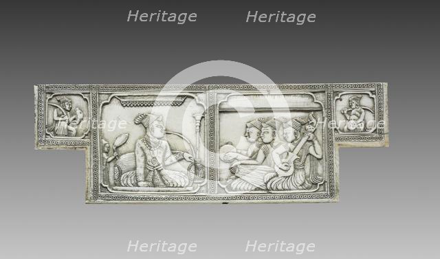 Panel from a Box, c. 18th Century. Creator: Unknown.